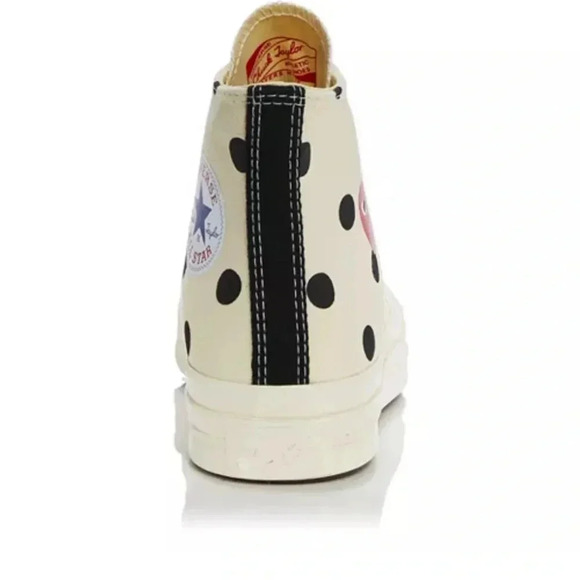 NIB Comme Des Garcons PLAY Converse Unisex Chuck Taylor High Top Sneakers W10 M8 - Picture 3 of 3